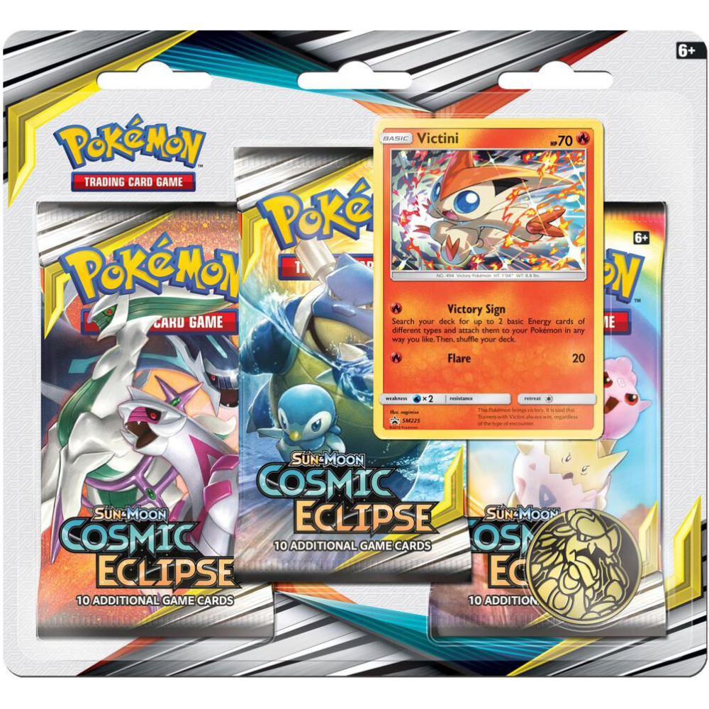 Pokemon Cosmic Eclipse: Victini 3-Pack Blister