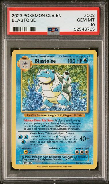 PSA10 - Blastoise (CLB 003)