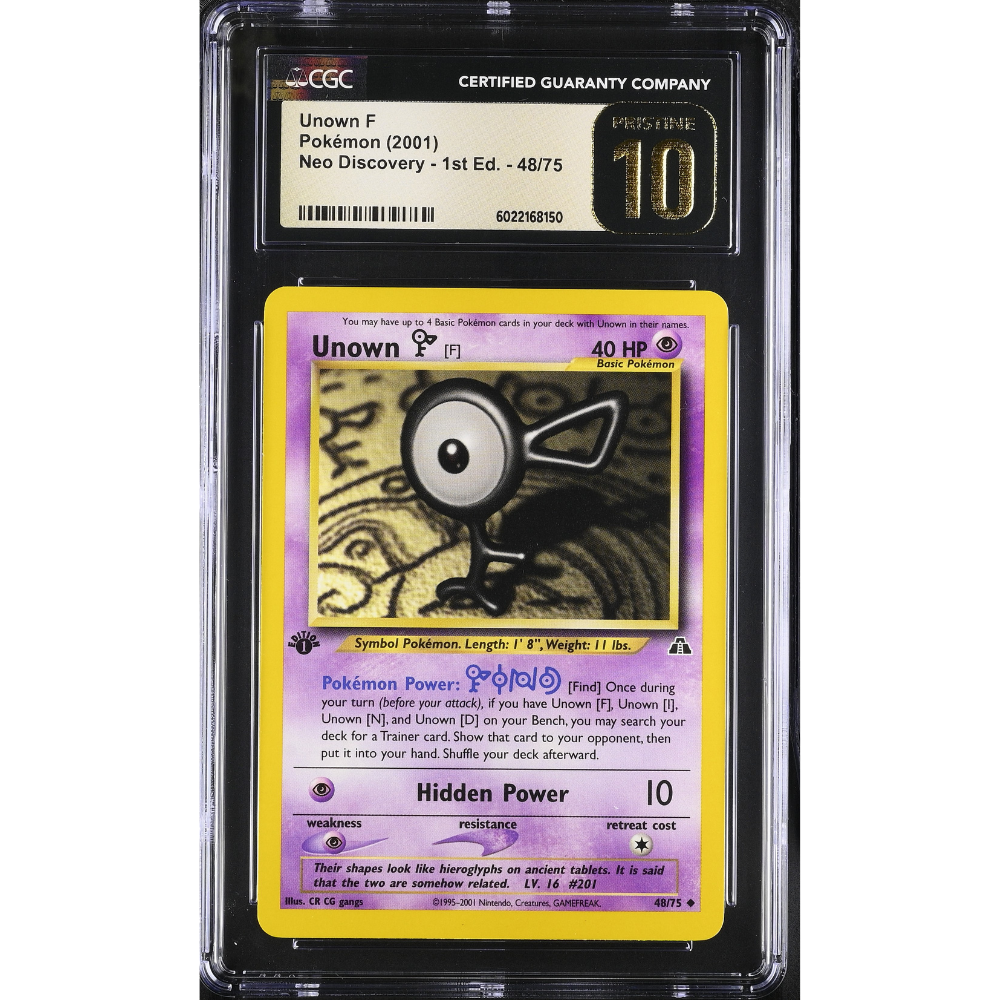 CGC Pristine 10 - Unown F 1st. Ed. (ND 48)