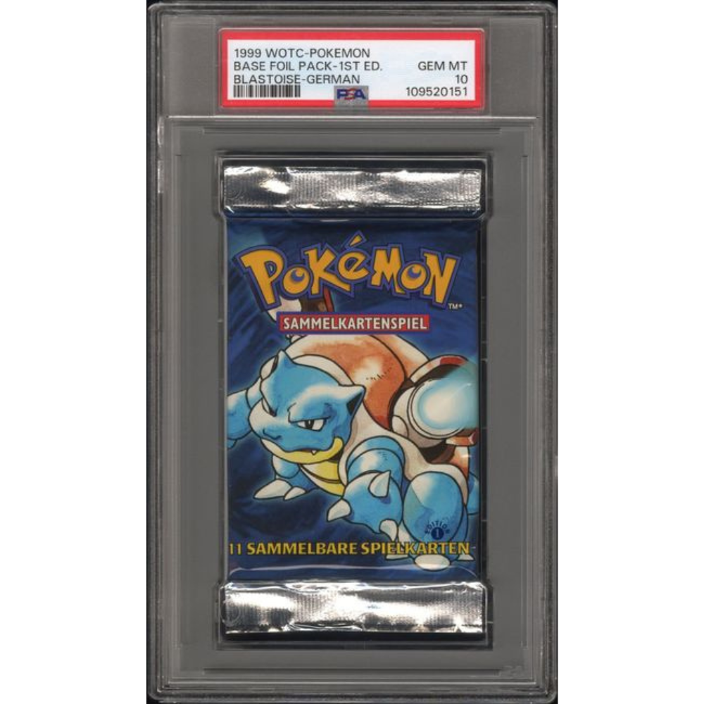 PSA10 - Pokemon Base 1st Edition Booster - Turtok Deutsch