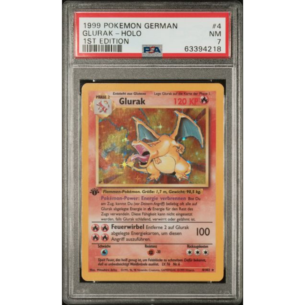 PSA7 - Glurak Base 1st Edition (BS 04)