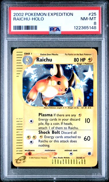 (MN) PSA8 - Raichu Holo (EX 25)
