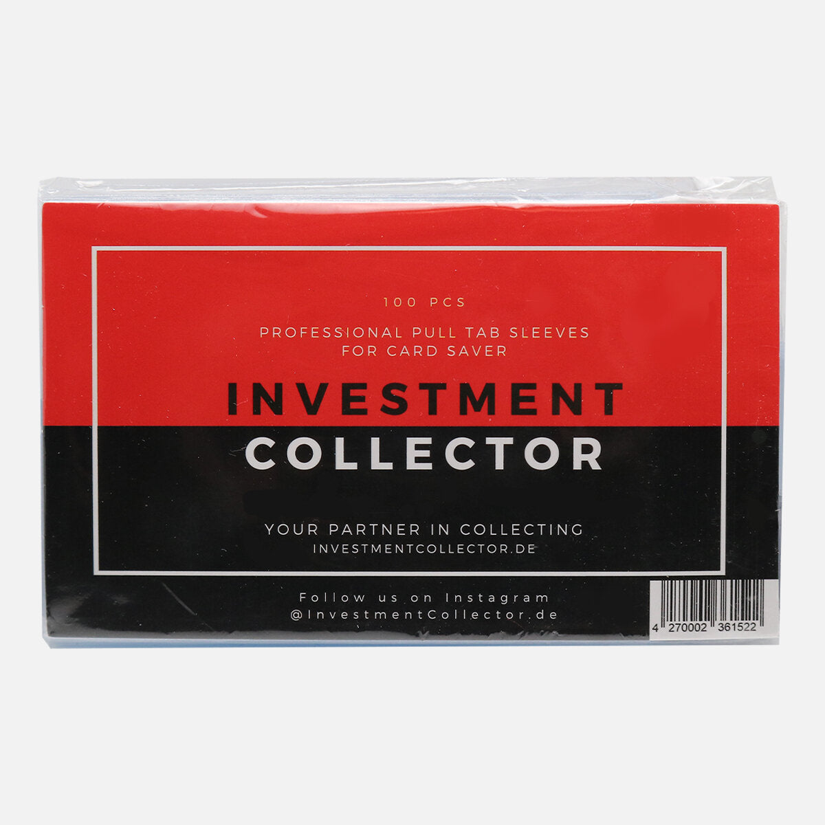 Investment Collector Pull Tab Sleeves - 100pcs / Standard Size