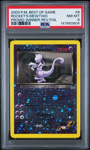 PSA8 - Rocket's Mewtwo WINNER Foil (BEST 8)